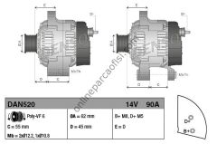 DENSO DAN520 | FIAT DOBLO-PUNTO-STILO ALTERNATÖR