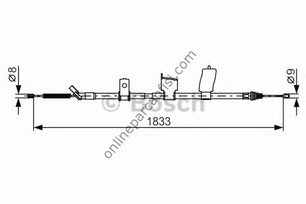 BOSCH 1987482340 | JAPON QASHQAI+2 (JJ10) EL FREN TELI ARKA SOL