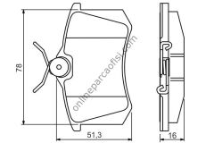 BOSCH 0986495231 | RENAULT MEGAN II/FLUENCE/POLO/GOLF/307 FREN BALATASI ARKA