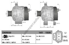 DENSO DAN930 | FORD FOCUS/C-MAX/KUGA ALTERNATÖR