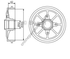 BOSCH 0986477303 | PSA 206/206+/C2/C3 KAMPANA ARKA