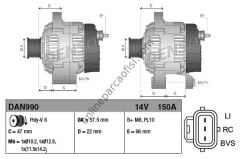 DENSO DAN990 | BMW LAND ROVER RANGE SPORT ALTERNATÖR