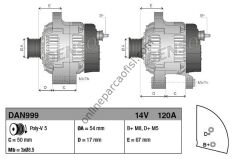 DENSO DAN999 | FIAT DOBLO III-G.PUNTO-MITO-500 ALTERNATÖR