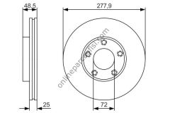 BOSCH 0986479R83 | JAPON MAZDA 3 (BK, BL) FREN DISKI ÖN