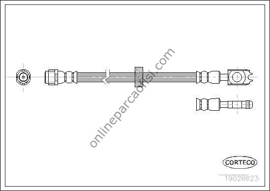 CORTECO 19026623 | VW POLO-CORDOBA-FABIA FREN HORTUMU ÖN