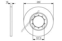 BOSCH 0986479R92 | FORD TRANSIT V-347 FREN DISKI ARKA