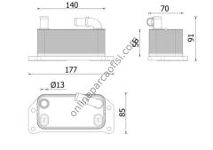 BEHR BHR CLC 349 000P | VOLVO C30 D3-D4 C70 II D3 10-12 S40 S60 S80 2.4D 1 YAG SOGUTUCU RADYATÖRÜ