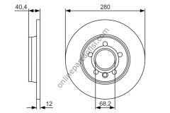 BOSCH 0986479R91 | VW T4 FREN DISKI ARKA