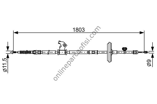 BOSCH 1987482508 | OPEL CRUZE EL FREN TELI