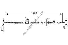 BOSCH 1987482508 | OPEL CRUZE EL FREN TELI
