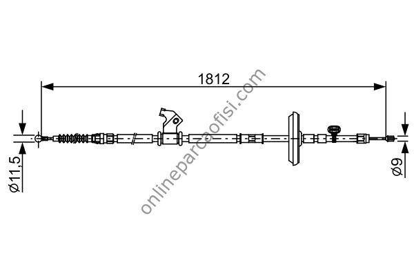BOSCH 1987482503 | OPEL ASTRA J EL FREN TELI SOL