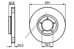BOSCH 0986478160 | FORD TRANSIT M12 FREN DISKI ÖN
