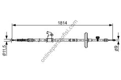 BOSCH BCH 1987482502 | OPEL ASTRA J EL FREN TELI SAG