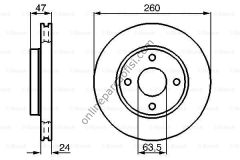 BOSCH 0986478170 | FORD MONDEO FREN DISKI ÖN