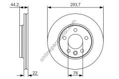 BOSCH 0986479S06 | VW T5-T6 FREN DISKI ARKA