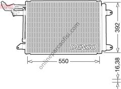 DENSO DCN32032 | VW GOLF5-GOLF6-JETTA-A3-LEON-OCTAVIA KLIMA RADYATÖRÜ