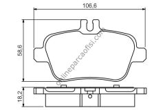 BOSCH BCH 0986495348 | MERCEDES W176-246-117 FREN BALATASI ARKA