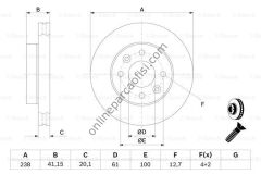 BOSCH 0986478276 | RENAULT CLIO/KANGO/MEGAN/THALIA FREN DISKI ÖN