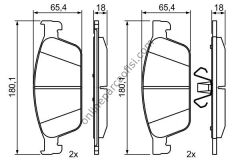 BOSCH 0986495388 | FORD CONNECT/ KUGA FREN BALATASI ÖN