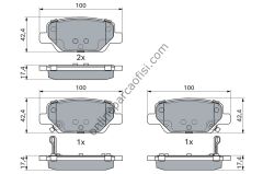BOSCH 0986495393 | FIAT EGEA FREN BALATASI ARKA