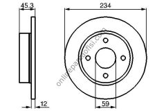 BOSCH 0986478288 | JAPON MICRA (K11) FREN DISKI ÖN
