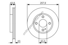 BOSCH 0986479S38 | FORD FIESTA FREN DISKI ÖN