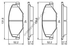 BOSCH 0986495390 | VW FABIA FREN BALATASI ÖN