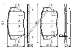 BOSCH 0986495392 | FIAT EGEA FREN BALATASI ÖN