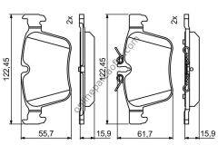 BOSCH 0986495394 | MERCEDES W205 FREN BALATASI ARKA