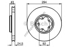BOSCH 0986478303 | FORD TRANSIT V184 FREN DISKI ÖN