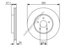 BOSCH 0986479S48 | FORD MONDEO FREN DISKI ÖN