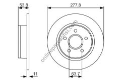 BOSCH 0986479S51 | FORD CONNECT FREN DISKI ARKA