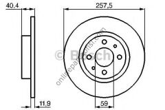 BOSCH 0986478343 | FIAT TEMPRA SW FREN DISKI ÖN