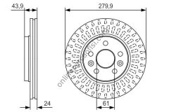 BOSCH 0986479S66 | RENAULT KANGOO II/MERCEDES JITAN FREN DISKI ÖN