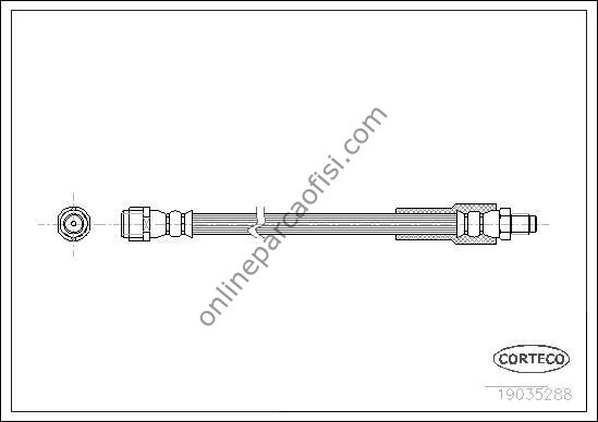 CORTECO 19035288 | MERCEDES W639 VITO VIANO FREN HORTUMU ARKA