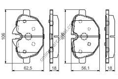 BOSCH BCH 0986495442 | BMW F10-F10 LCI-F11-F11-F11 LCI-F18-F18 LCI-5G30-G31-6G32 GT-7G11-G12-X3 F25-X4 F26 FREN BALATASI ARKA