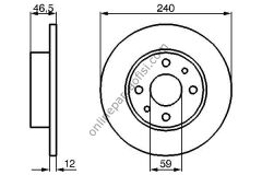 BOSCH 0986478353 | FIAT UNO FREN DISKI ÖN