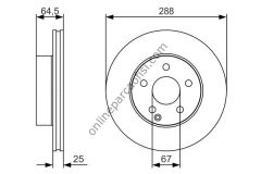 BOSCH BCH 0986479S83 | MERCEDES W204 FREN DISKI ÖN