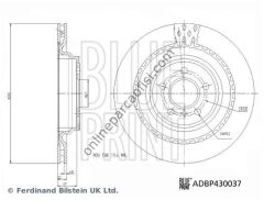 BLUE PRINT ADBP430037 | MERCEDES 292 GLE - 166 ML GL GLS SERISI FREN DISKI ARKA