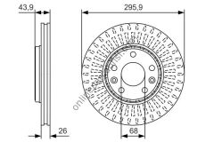 BOSCH 0986479S93 | RENAULT LATITUDE/LAGUNA III/MEGAN III FREN DISKI ÖN
