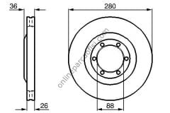 BOSCH BCH 0986478437 | OPEL FRONTERA A FREN DISKI ÖN