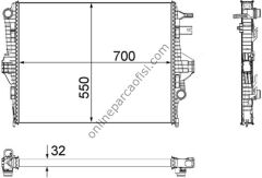 BEHR CR 1183 000P | VW TOUAREG-CAYENNE SU RADYATÖRÜ