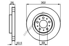 BOSCH 0986478454 | VOLVO C70 V70 I FREN DISKI ÖN