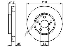 BOSCH 0986478451 | JAPON AVENSIS (T22) FREN DISKI ÖN