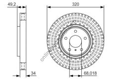 BOSCH 0986479T32 | JAPON FX (S50) FX35/FX45 FREN DISKI ÖN