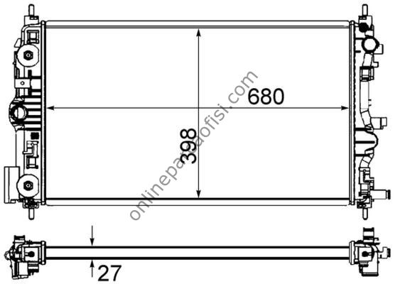 BEHR CR 1238 000S | OPEL CRUZE SU RADYATÖRÜ