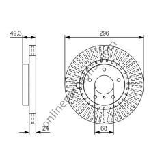 BOSCH 0986479T44 | JAPON TEANA (J31) FREN DISKI ÖN