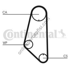 CONTITECH CT 732WP1 | VW GOLF3 TRIGER KAYISI