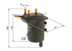 BOSCH 09864B2023 | RENAULT CLIO/KANGO/MICRA/NOTE/JUKE YAKIT FILTRESI