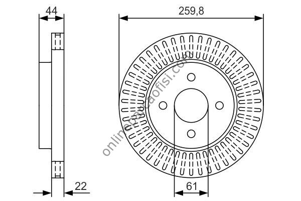 BOSCH 0986479U02 | JAPON BLUEBIRD SYLPHY (G11) FREN DISKI ÖN
